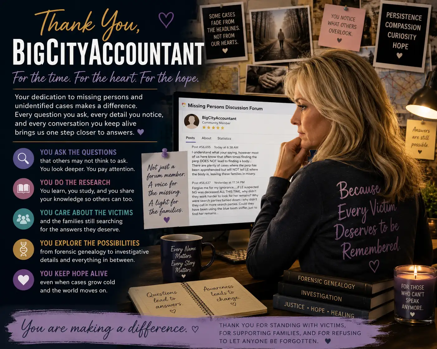 The Woman Who Refuses To Look Away: Why BigCityAccountant Deserves Recognition